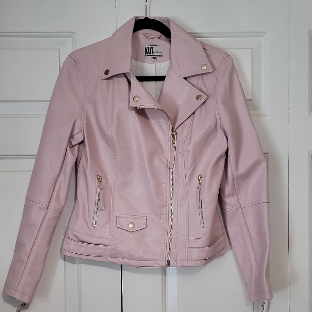 Kut from the Kloth Light Pink Leather Jacket